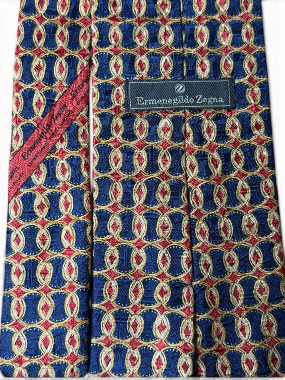 Vintage Ermenegildo Zegna 100% Silk Tie Bundle Italian Geometric Novelty Wide